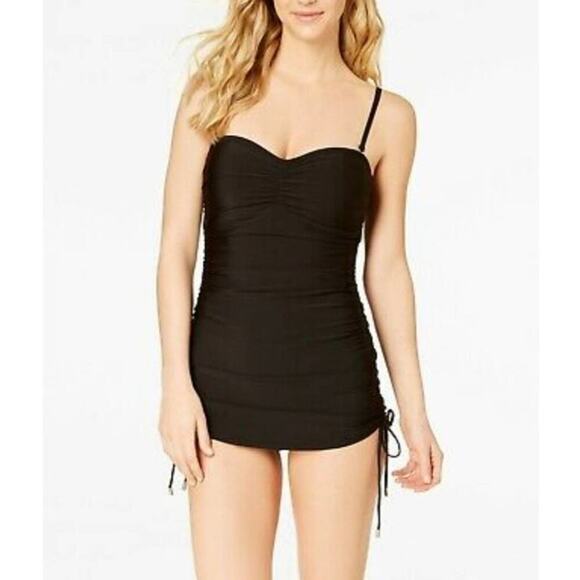 Calvin Klein Convertible Tummy-Control Swimdress - Picture 2 of 9